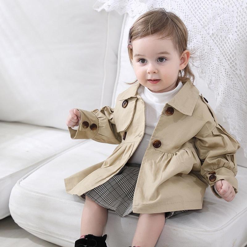 Trench coat/jacket with belt for babies - Try Modest Limited