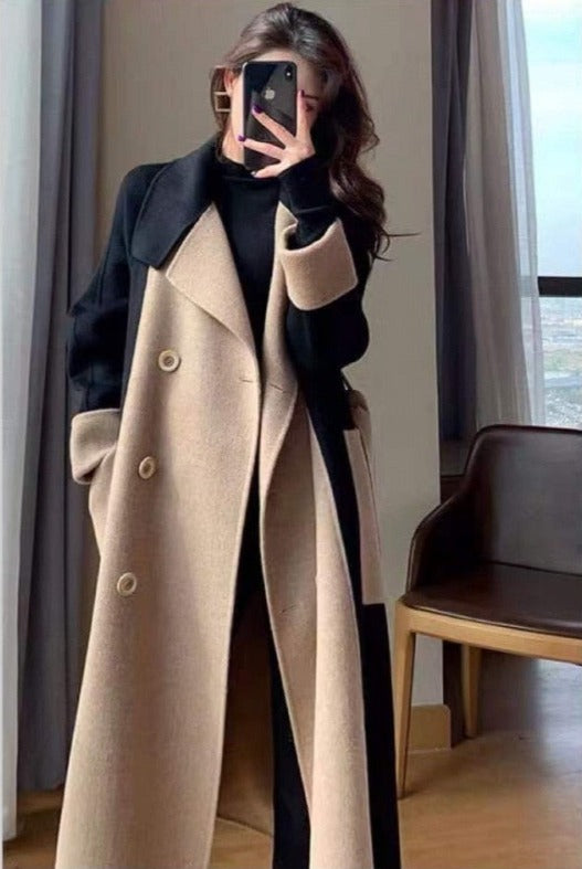 Casual Cashmere Fashionable double-Faced color coat - Try Modest Limited 