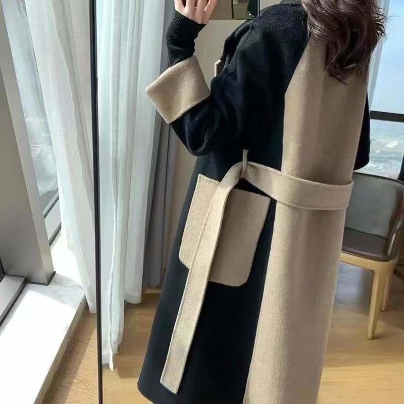Casual Cashmere Fashionable double-Faced color coat - Try Modest Limited 