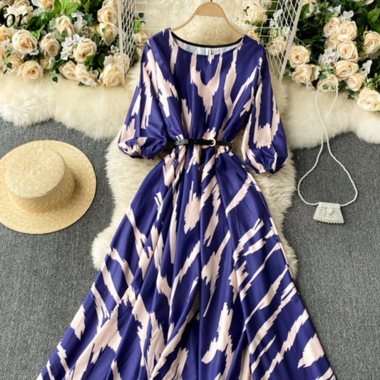 Long O-neck maxi full sleeve dress Try Modest Limited 