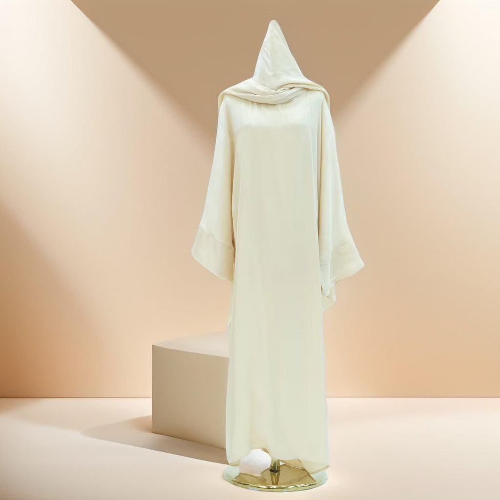2 PC -Luminous Luxe Abaya with attached hijab - Try Modest Limited