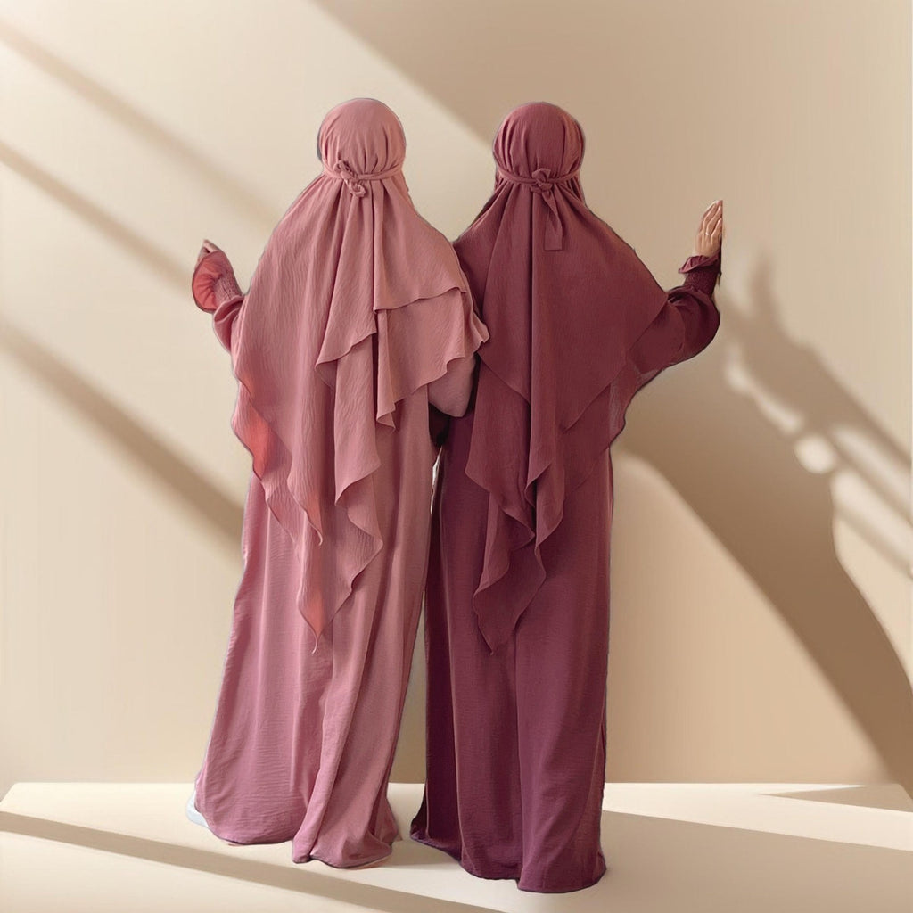 2 PC Umrah abaya/Prayer dress with khimar - Try Modest Limited