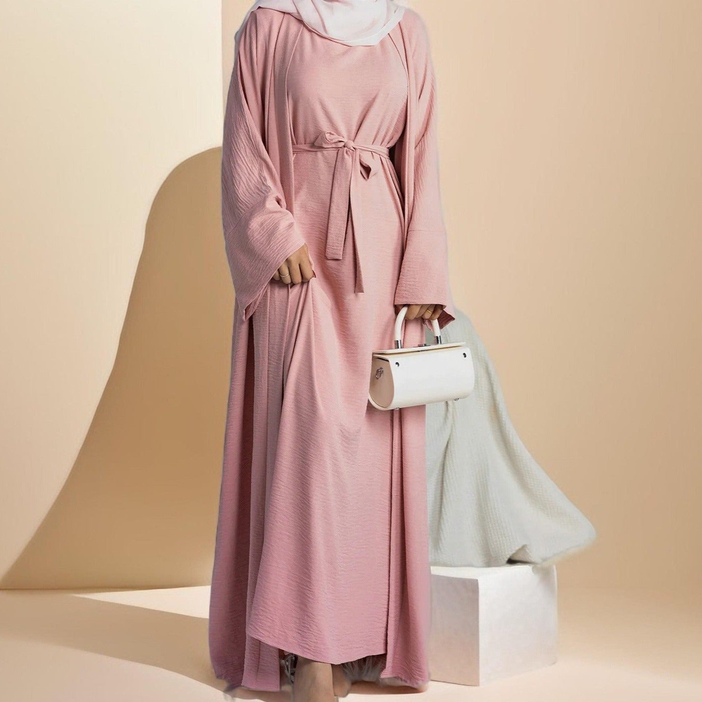 2 Piece Crepe Abaya Set - Try Modest Limited 