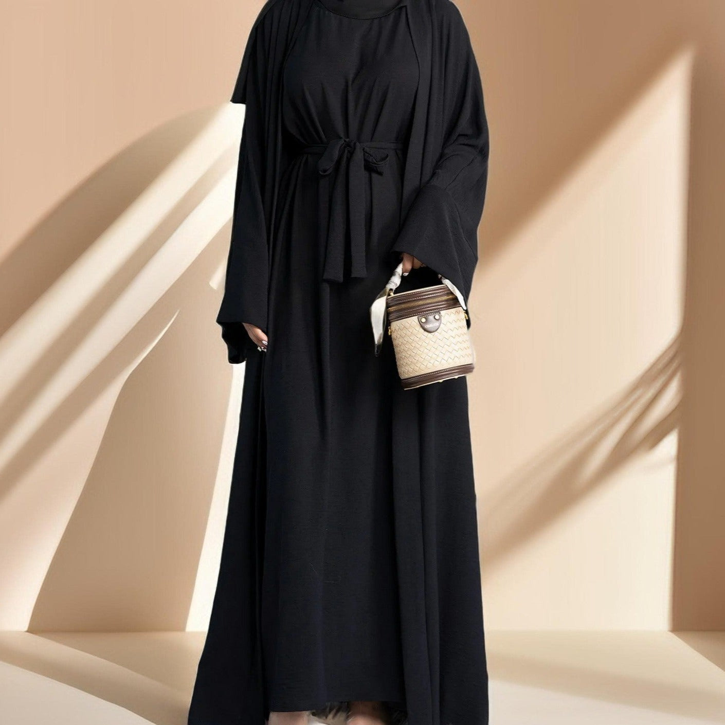 2 Piece Crepe Abaya Set - Try Modest Limited 