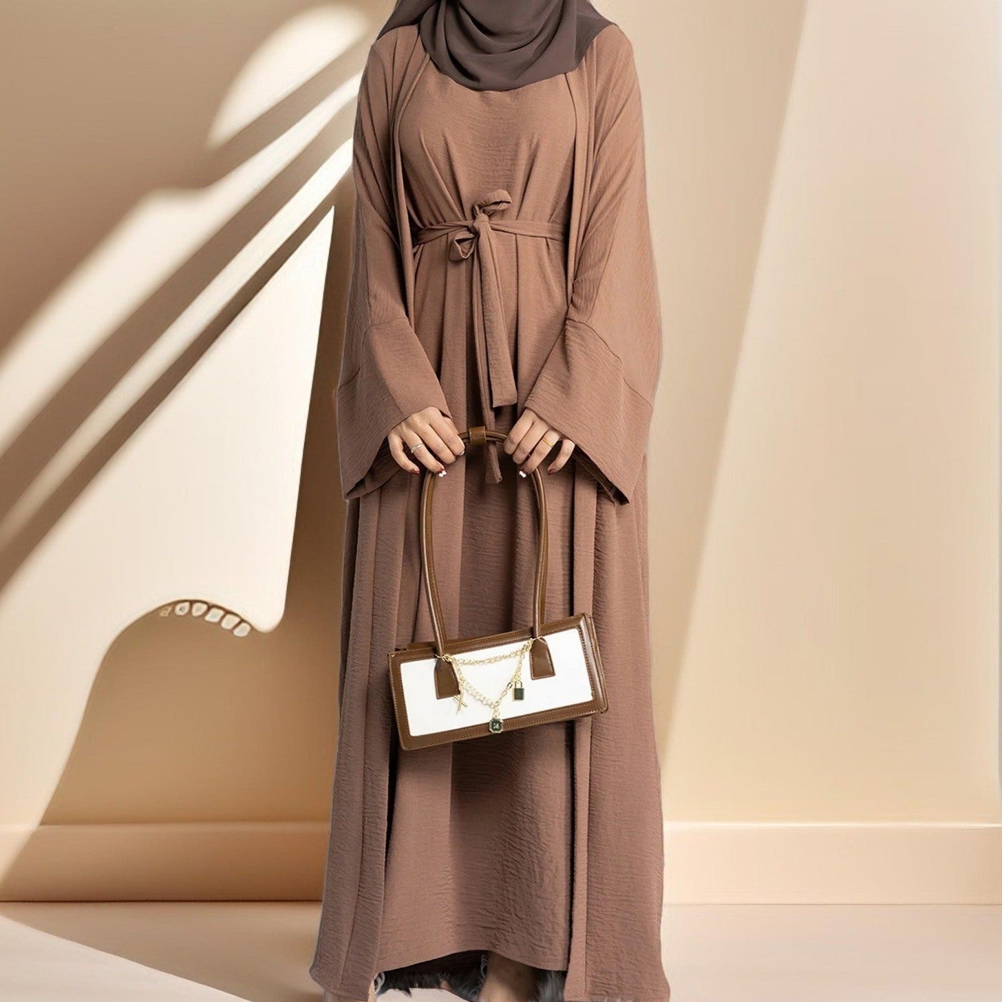 2 Piece Crepe Abaya Set - Try Modest Limited 