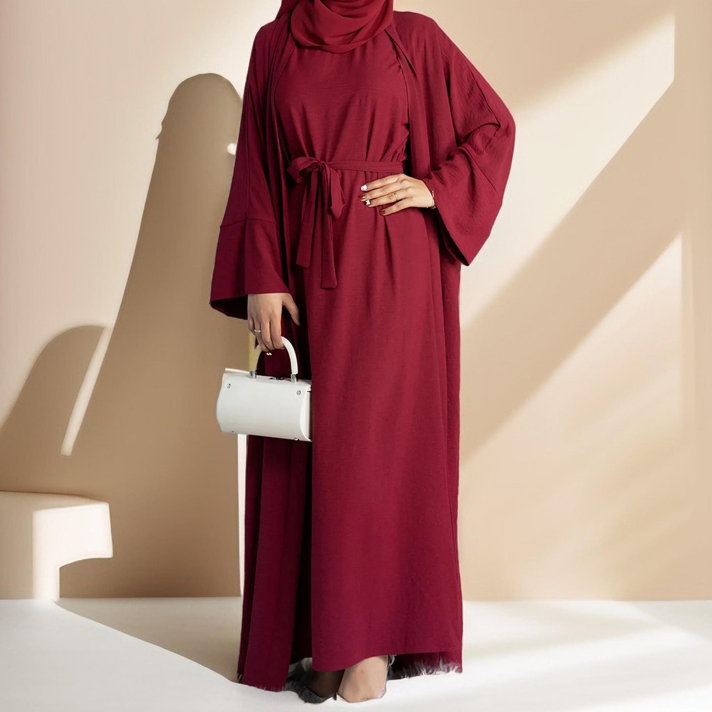 2 Piece Crepe Abaya Set - Try Modest Limited 