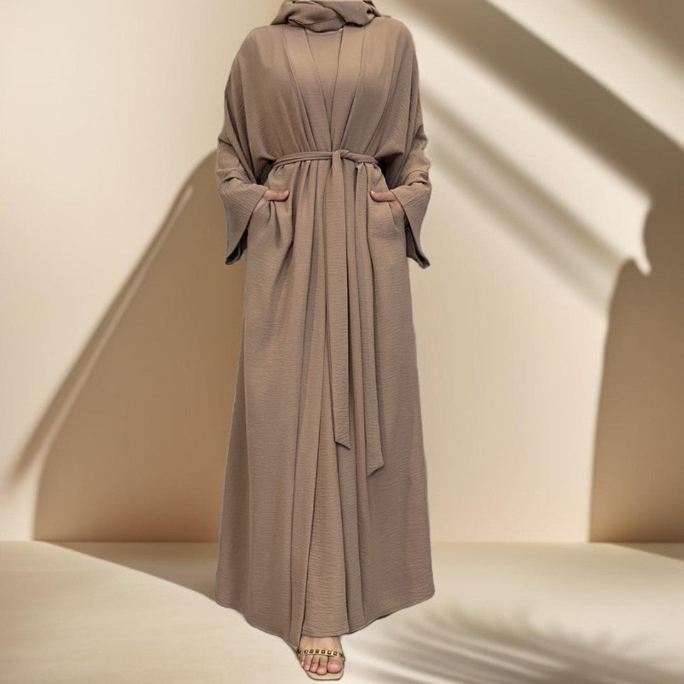 2 piece robe with belt - Try Modest Limited