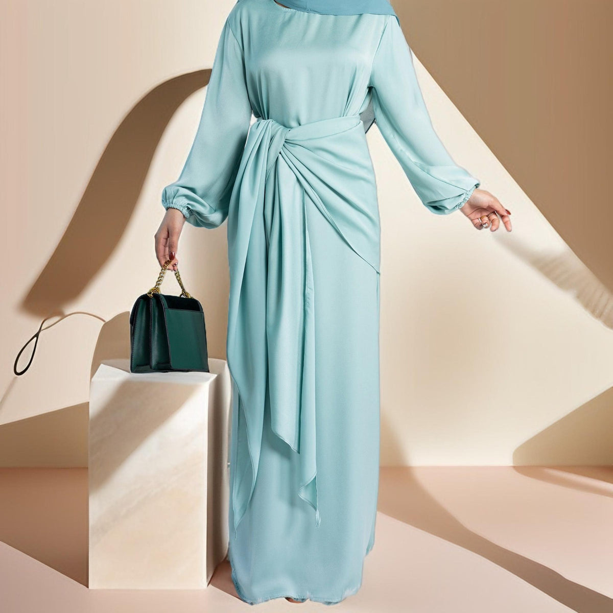 2 piece under abaya evening dress - Try Modest Limited
