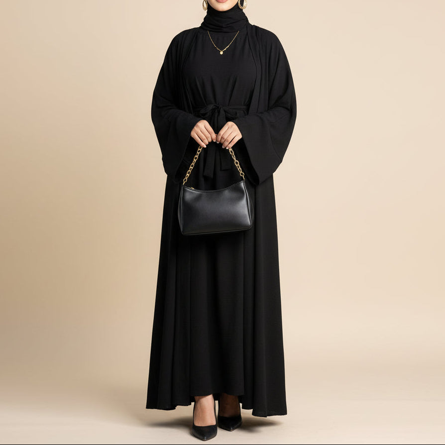 Set Abaya 2 Pezzo Crepe