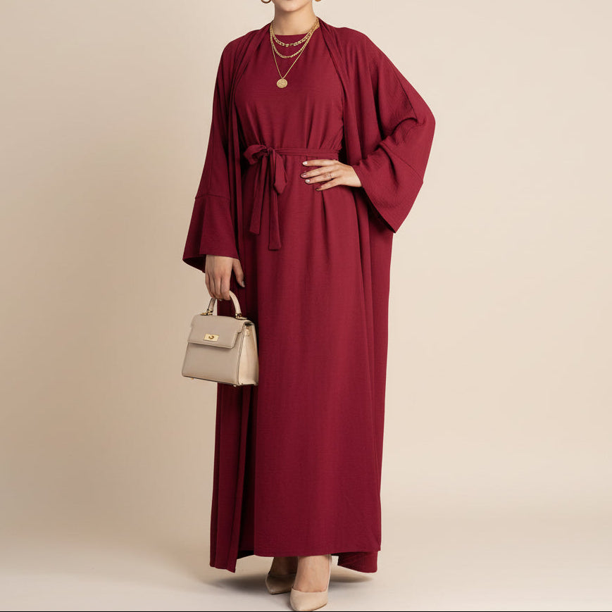 Set Abaya 2 Pezzo Crepe