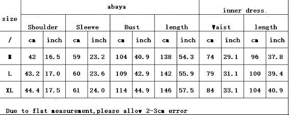 Conjunto de falda modesta y abaya abierta de dos piezas