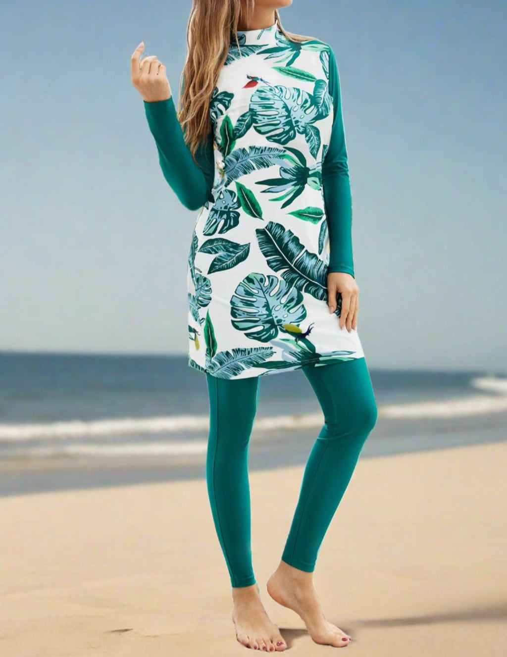 3 PC Full Coverage Swimsuit Ensemble - Try Modest Limited