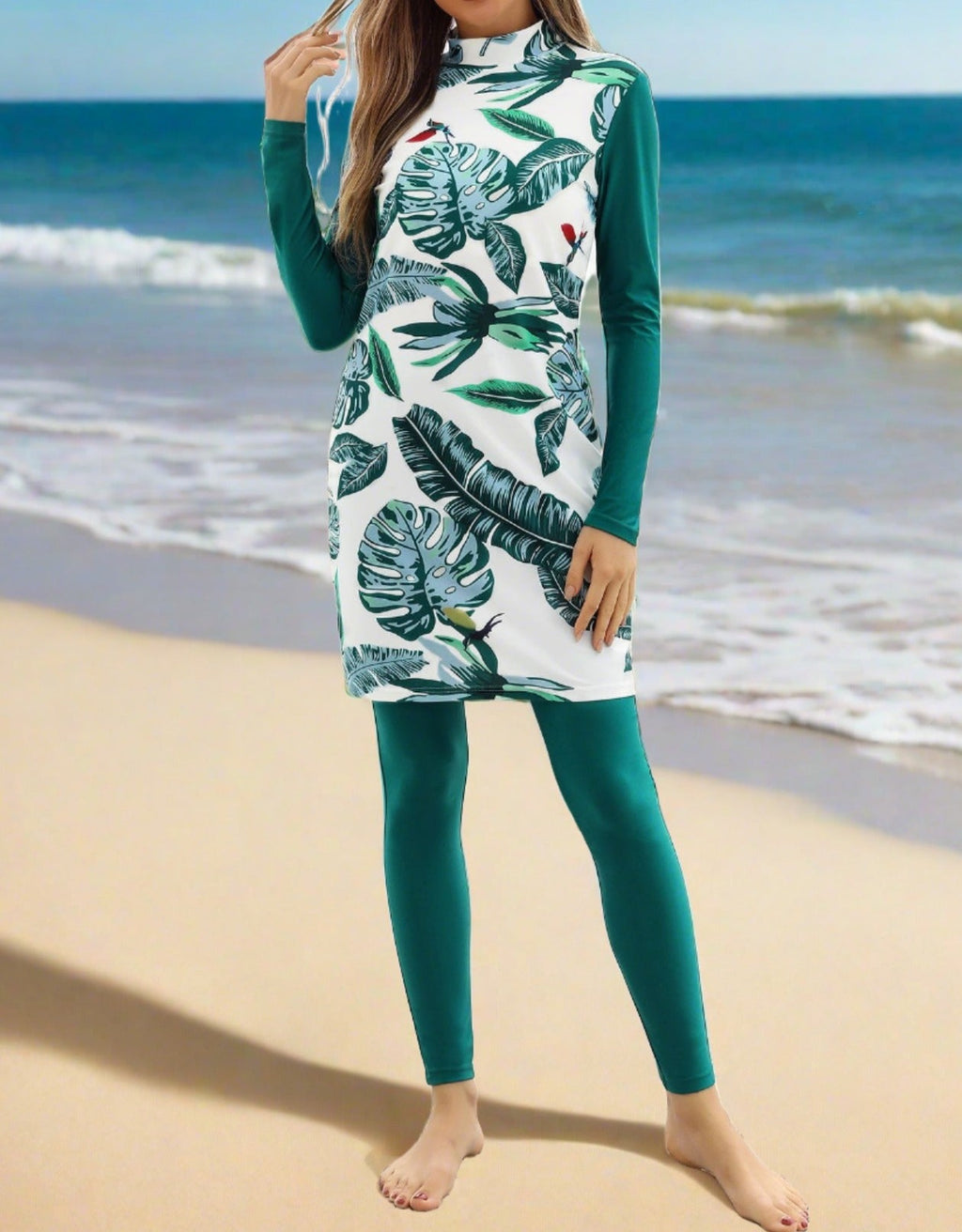 3 PC Full Coverage Swimsuit Ensemble - Try Modest Limited