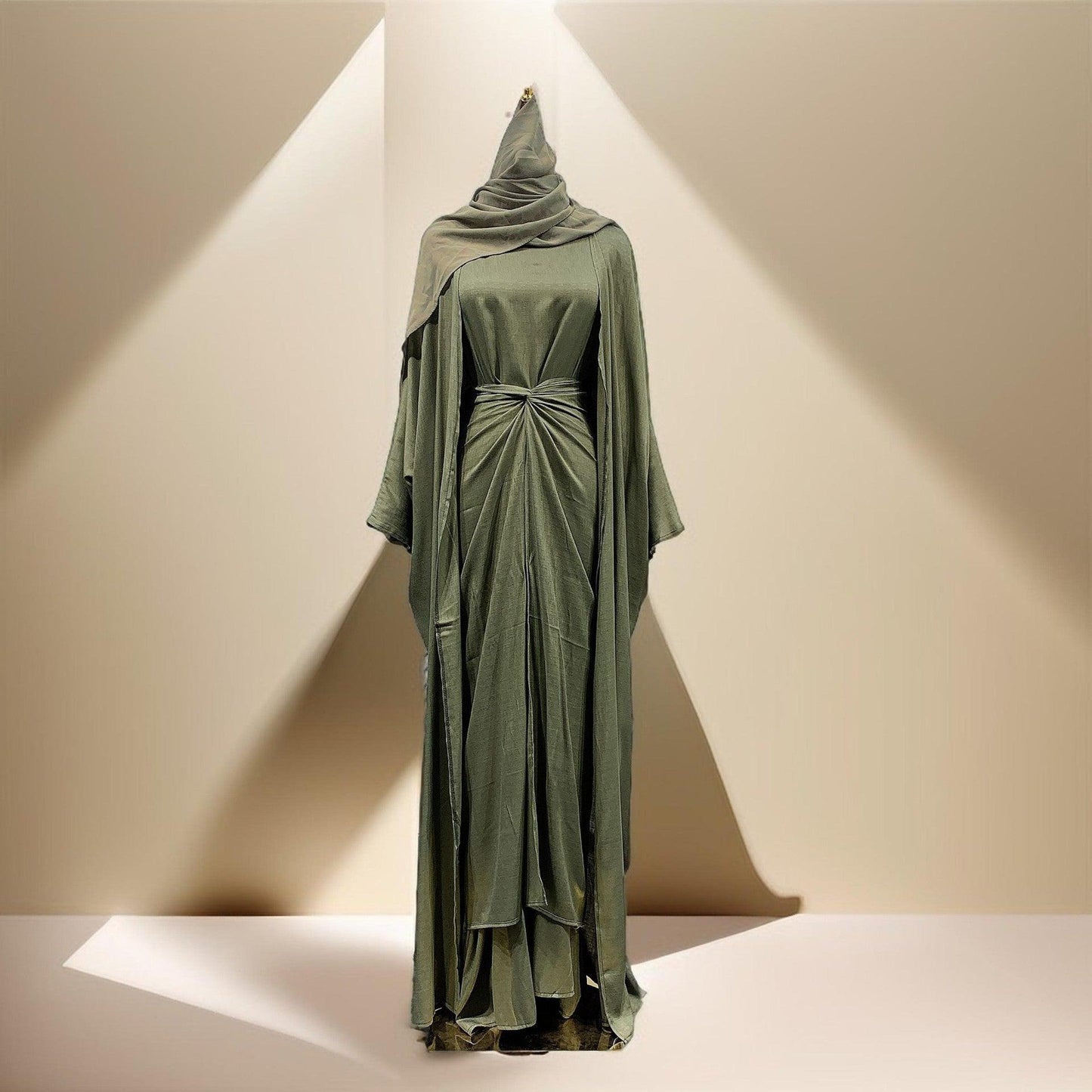3 Piece Abaya Set with Hijab- Anisa - Try Modest Limited 