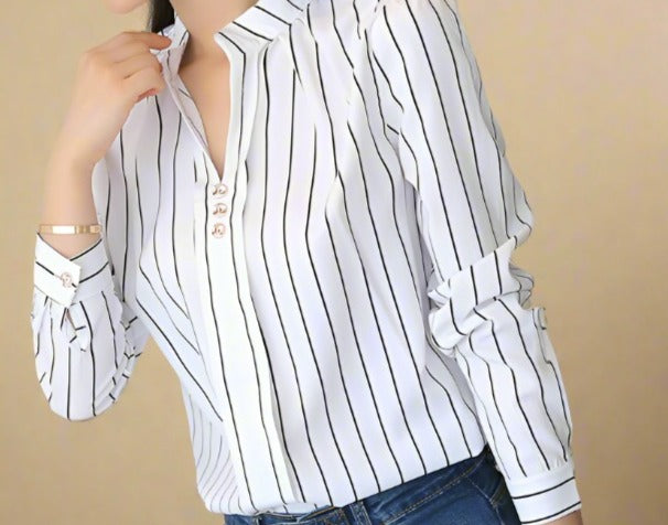 Casual printed white tops for women