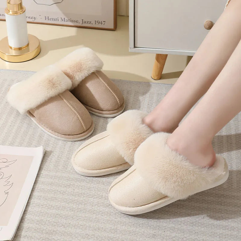 Winter Warm Plush fur slippers