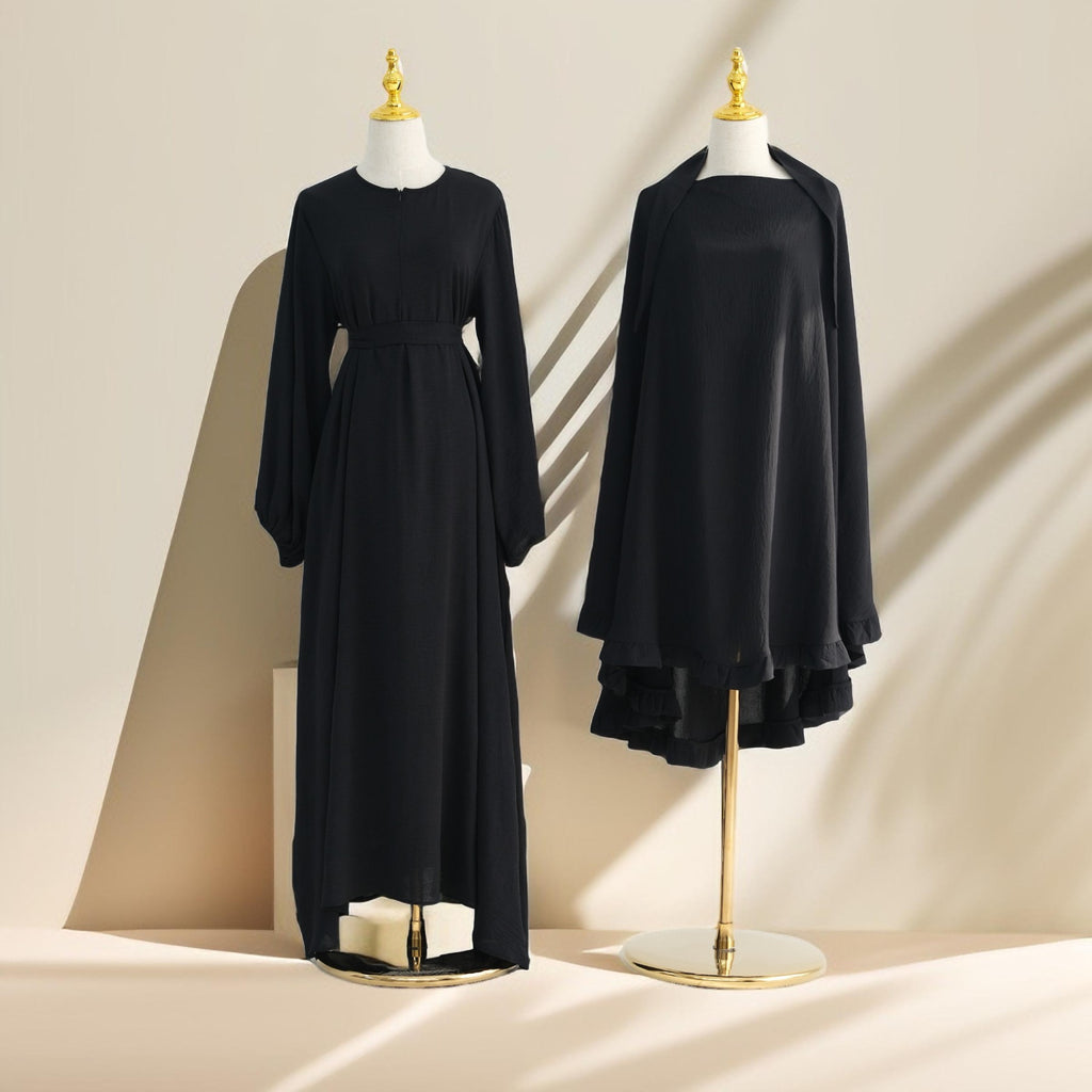 Aaliyah 2 PC Abaya & Khimar set for Prayers & Umrah - Try Modest Limited