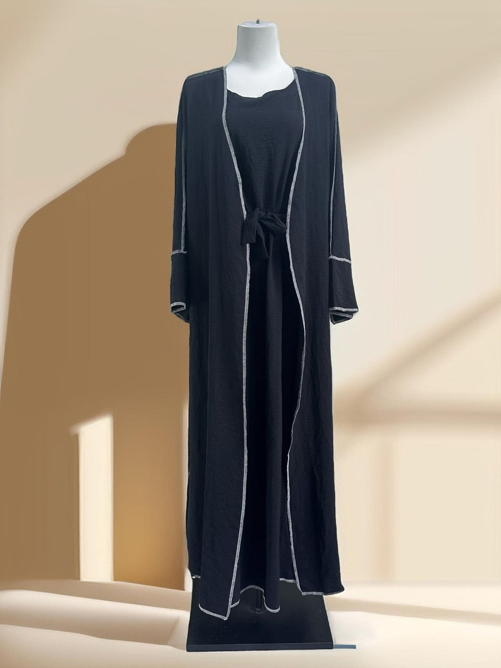 Abaya Cardigan With Inner Wear Dress - Try Modest Limited