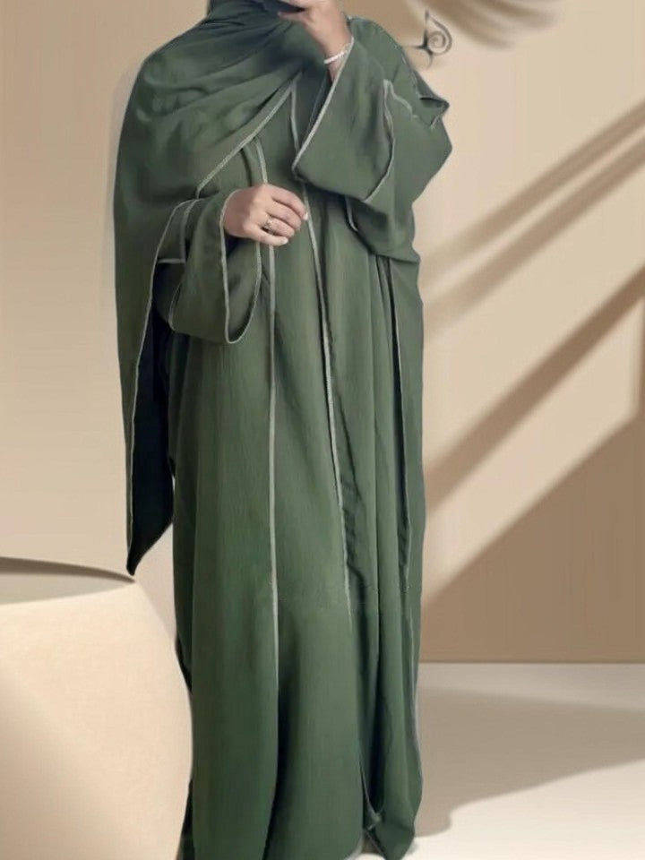 Abaya Cardigan With Inner Wear Dress - Try Modest Limited