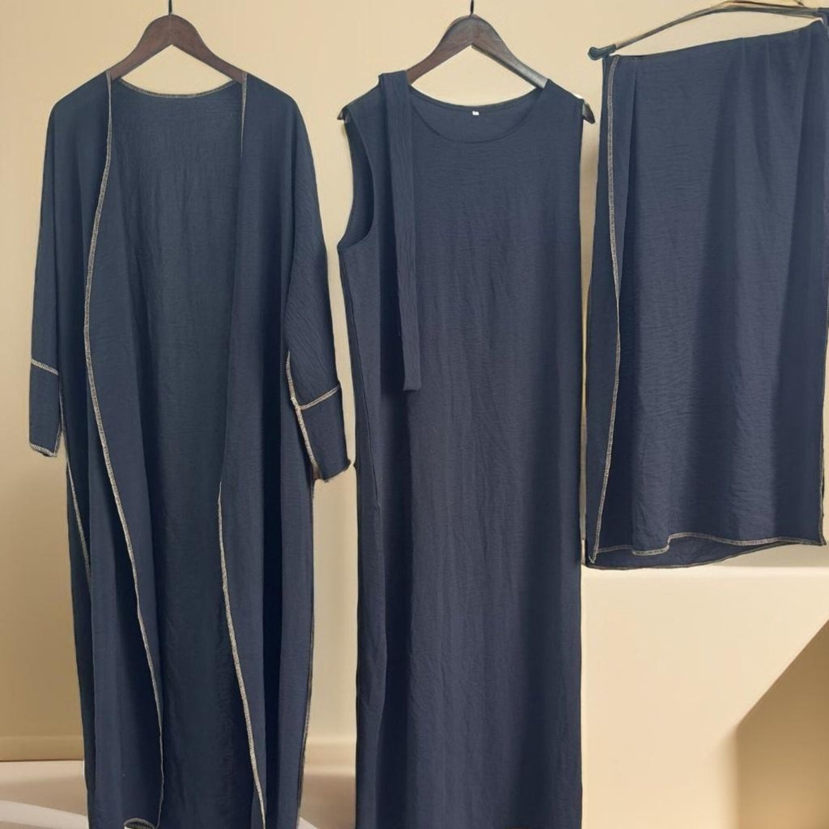 Abaya Cardigan With Inner Wear Dress - Try Modest Limited