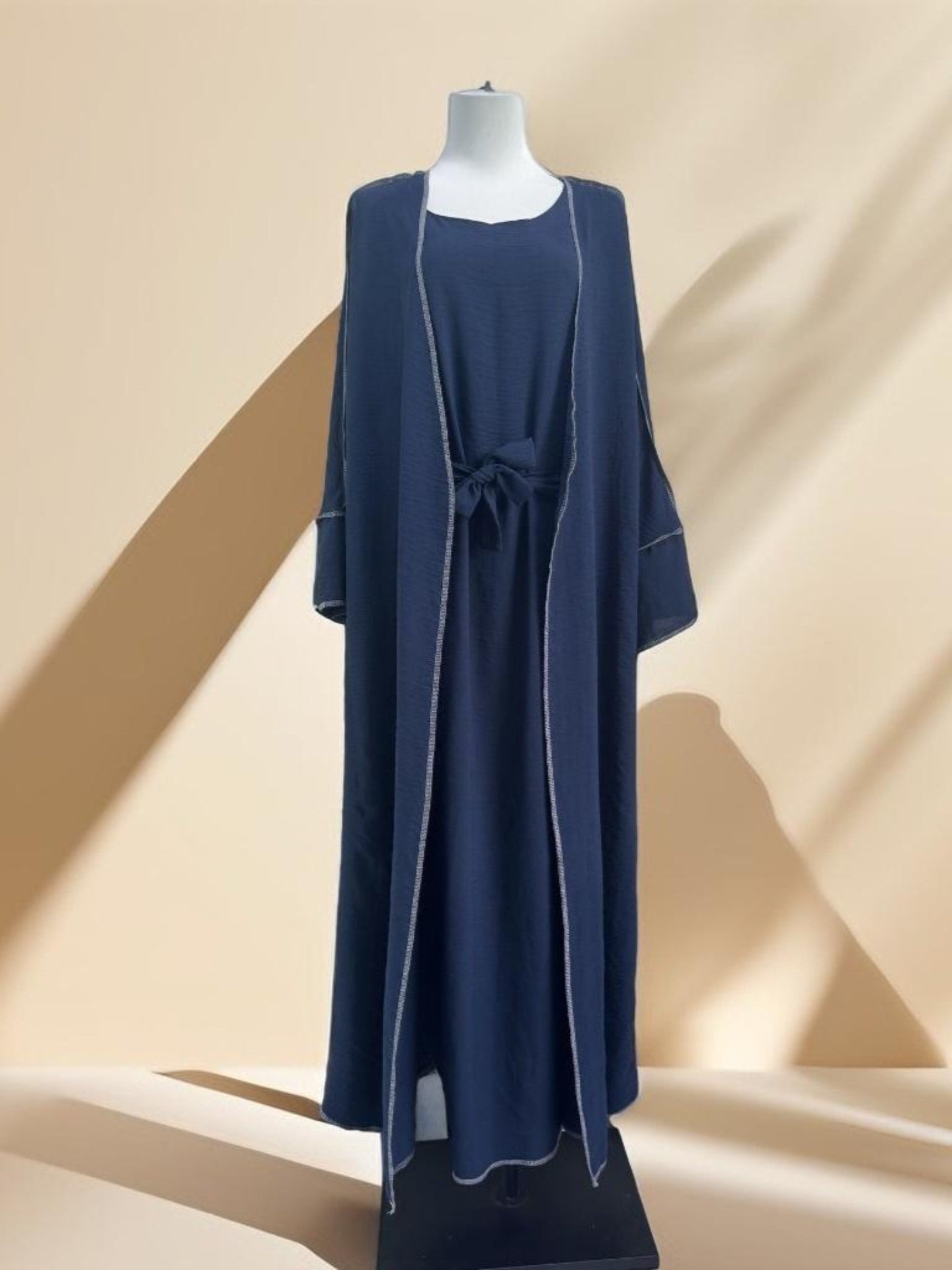 Abaya Cardigan With Inner Wear Dress - Try Modest Limited 