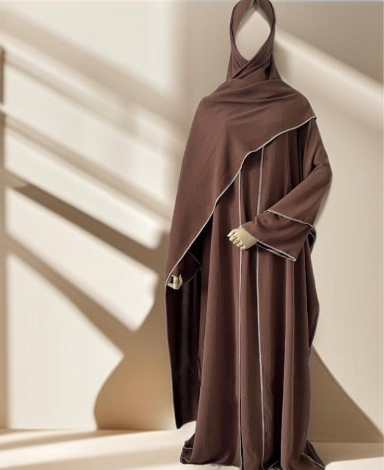 Abaya Cardigan With Inner Wear Dress - Try Modest Limited