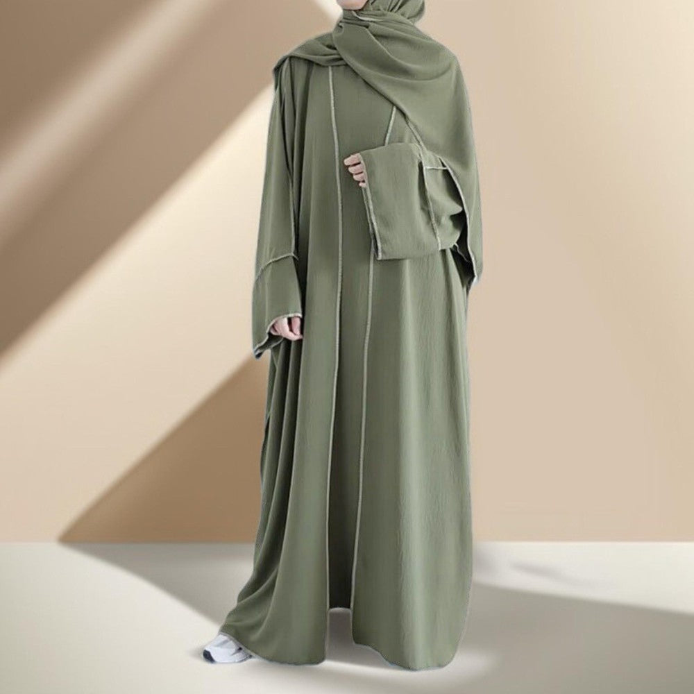 Abaya Cardigan With Inner Wear Dress - Try Modest Limited