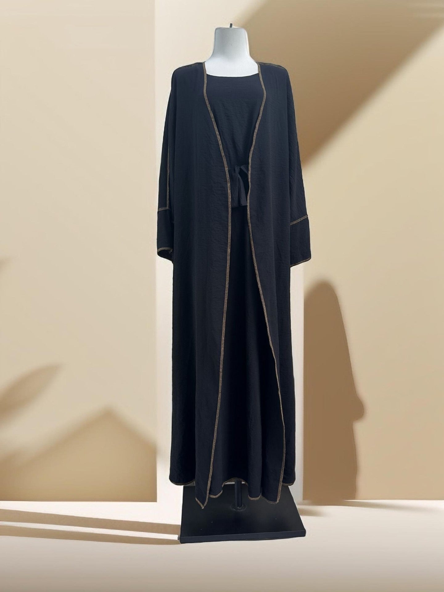 Abaya Cardigan With Inner Wear Dress - Try Modest Limited 