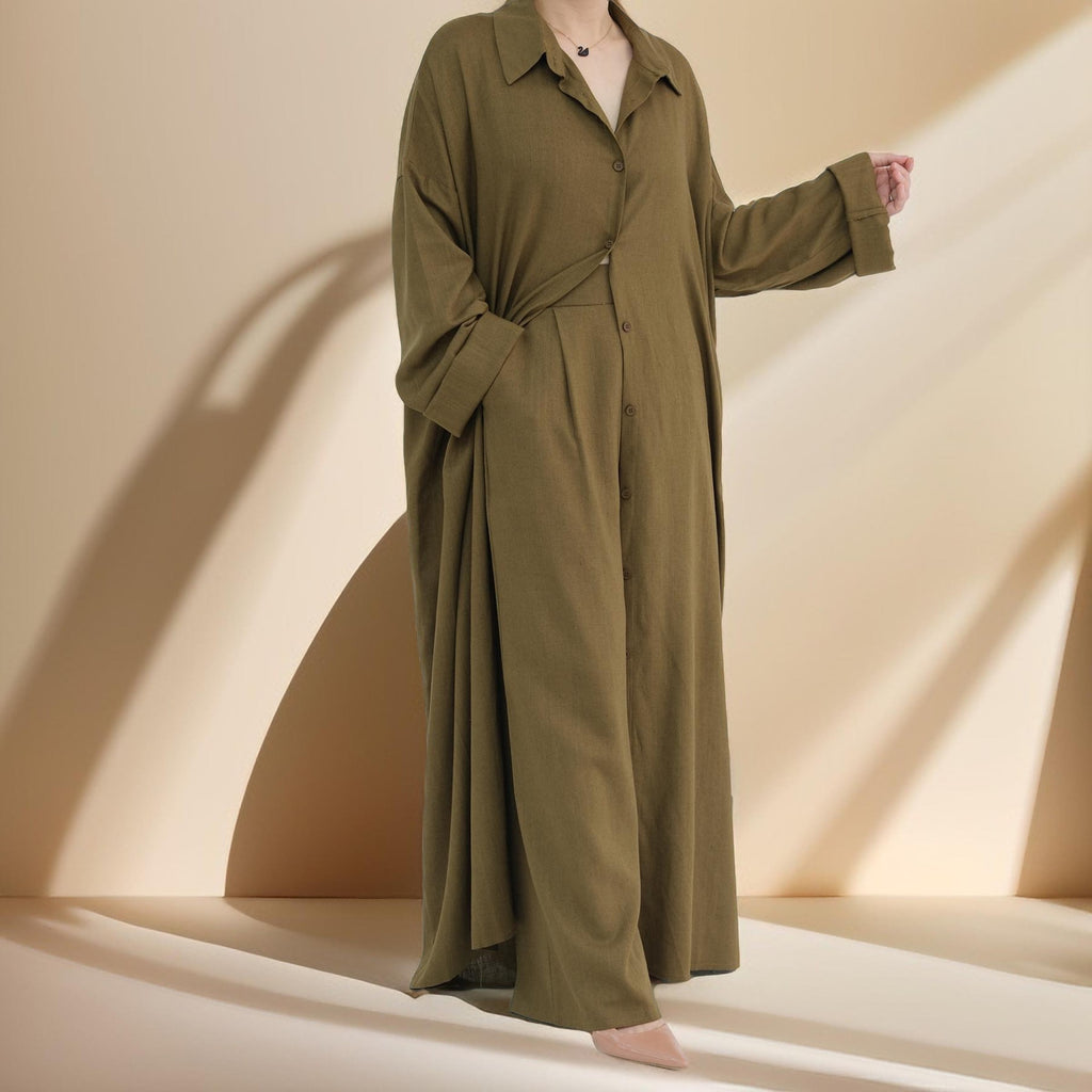 Afraa Everyday Elegance Abaya Pant Co-ord - Try Modest Limited