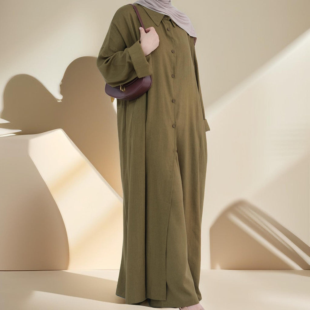 Afraa Everyday Elegance Abaya Pant Co-ord - Try Modest Limited