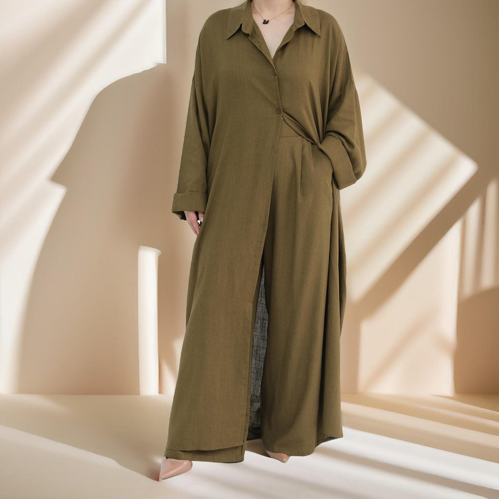 Afraa Everyday Elegance Abaya Pant Co-ord - Try Modest Limited
