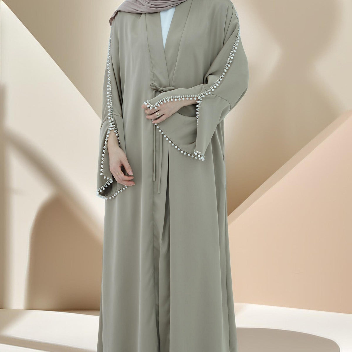 Allure de Perle Kimono Abaya - Try Modest Limited