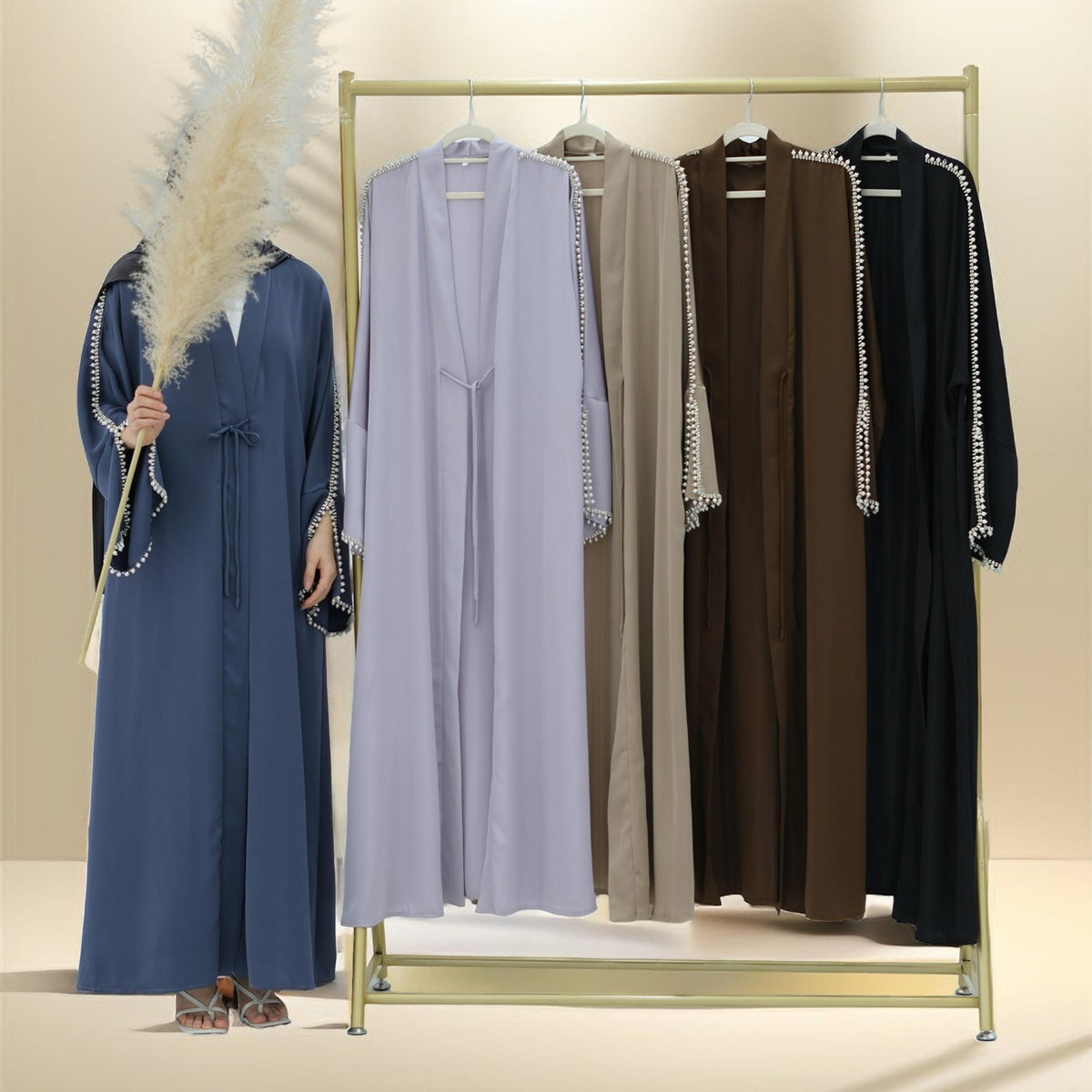 Allure de Perle Kimono Abaya - Try Modest Limited
