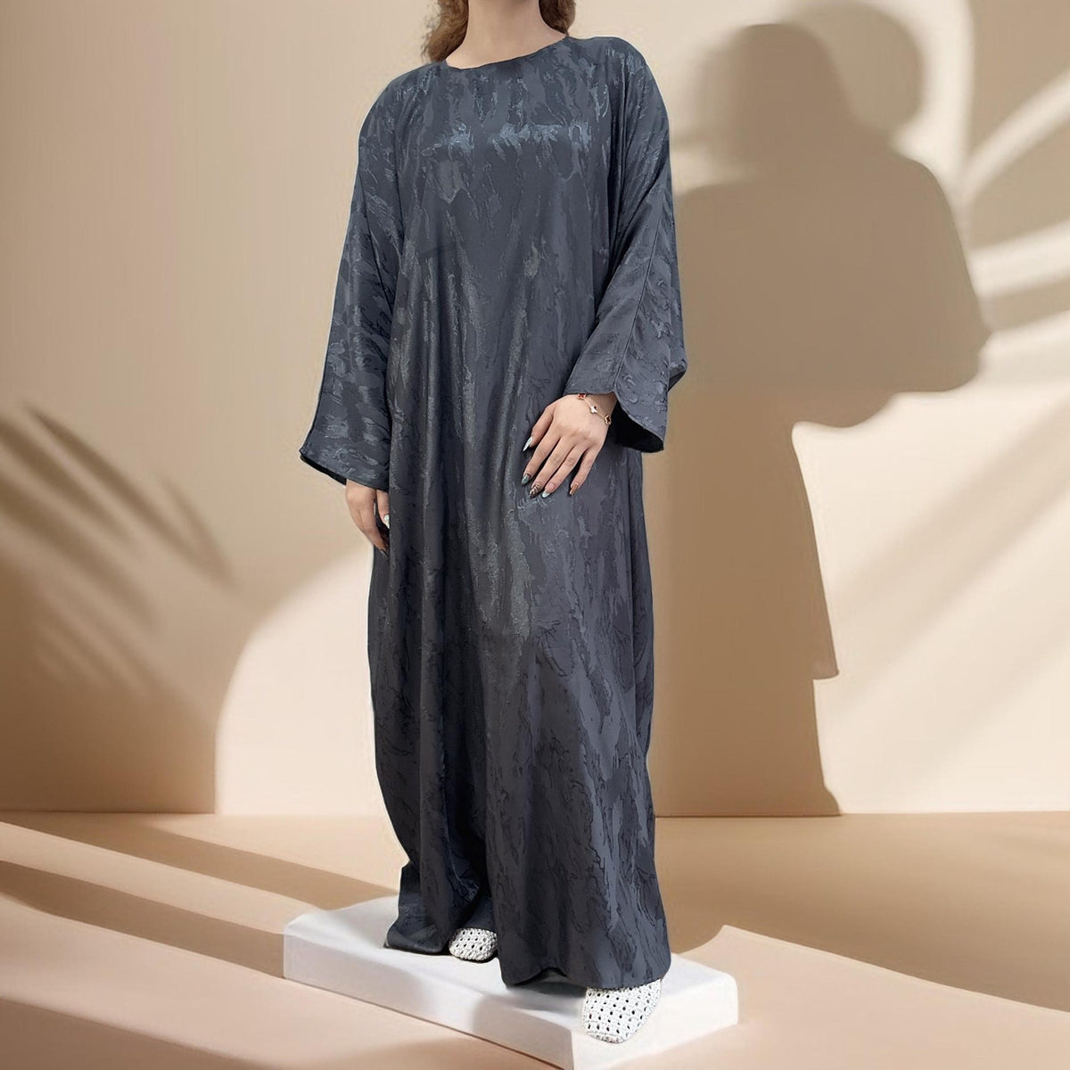 Alyaa Butterfly Satin Kaftan - Try Modest Limited