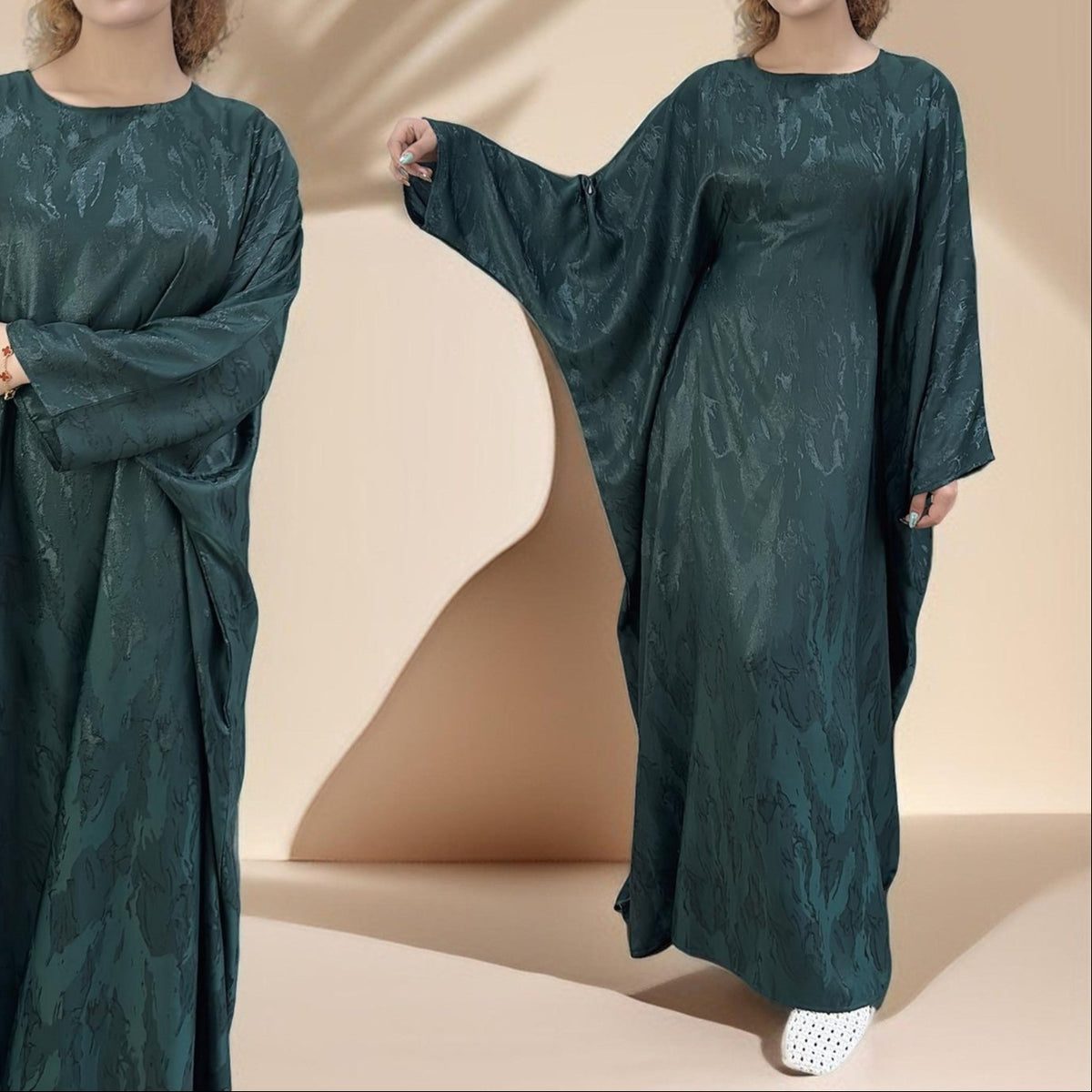 Alyaa Butterfly Satin Kaftan - Try Modest Limited