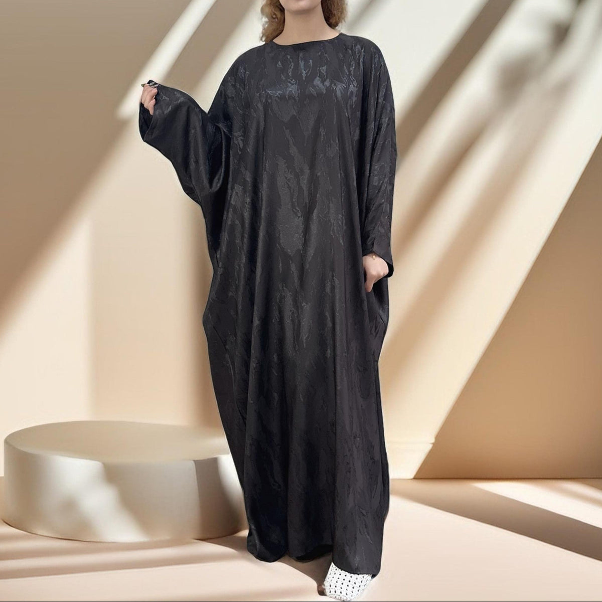 Alyaa Butterfly Satin Kaftan - Try Modest Limited