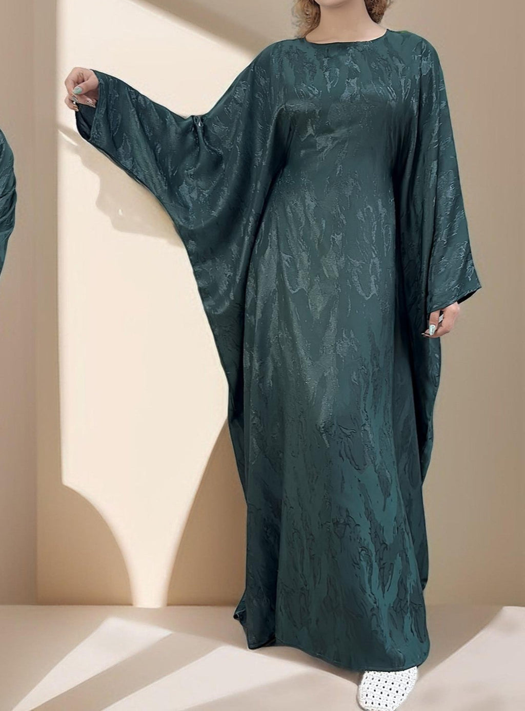 Alyaa Butterfly Satin Kaftan - Try Modest Limited