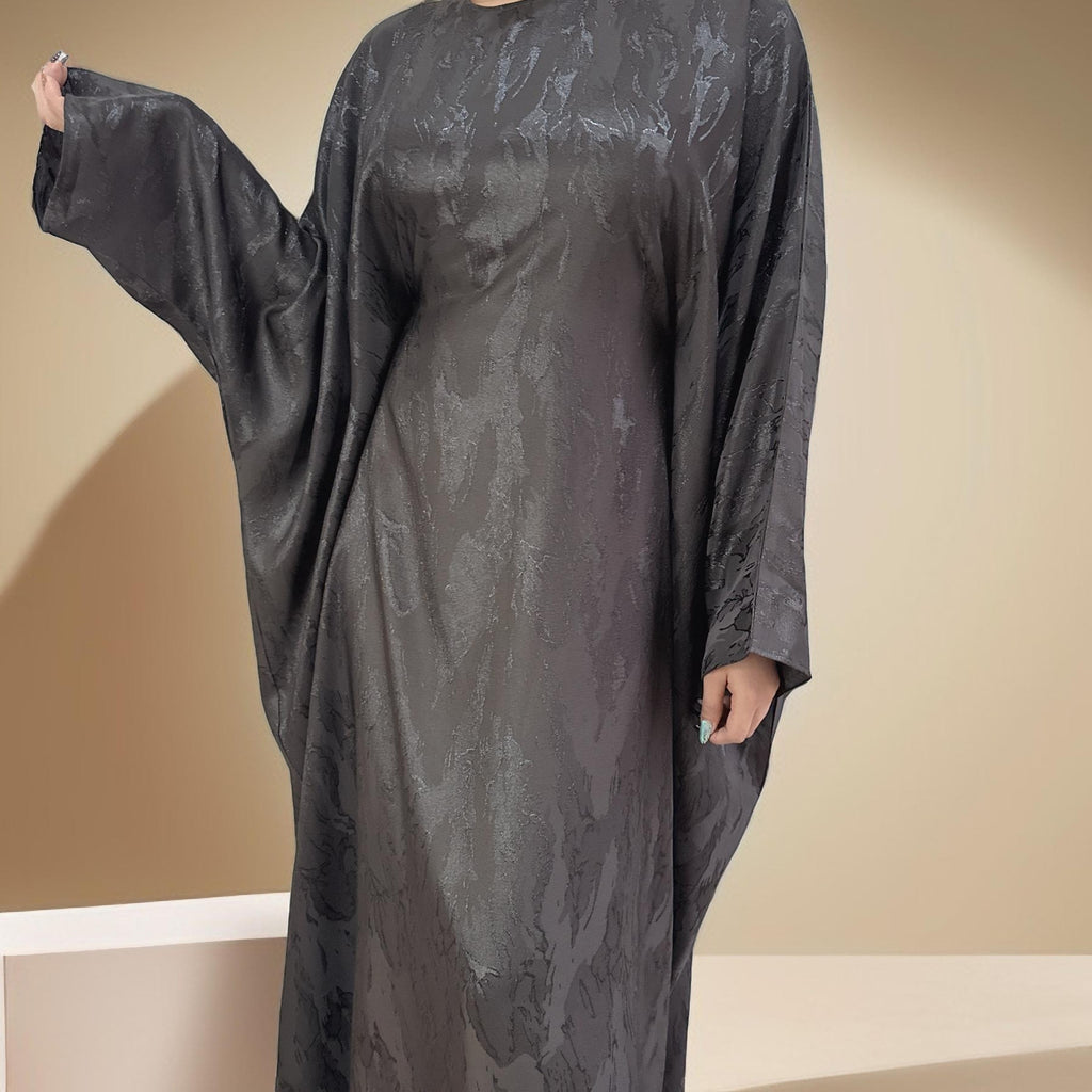 Alyaa Butterfly Satin Kaftan - Try Modest Limited