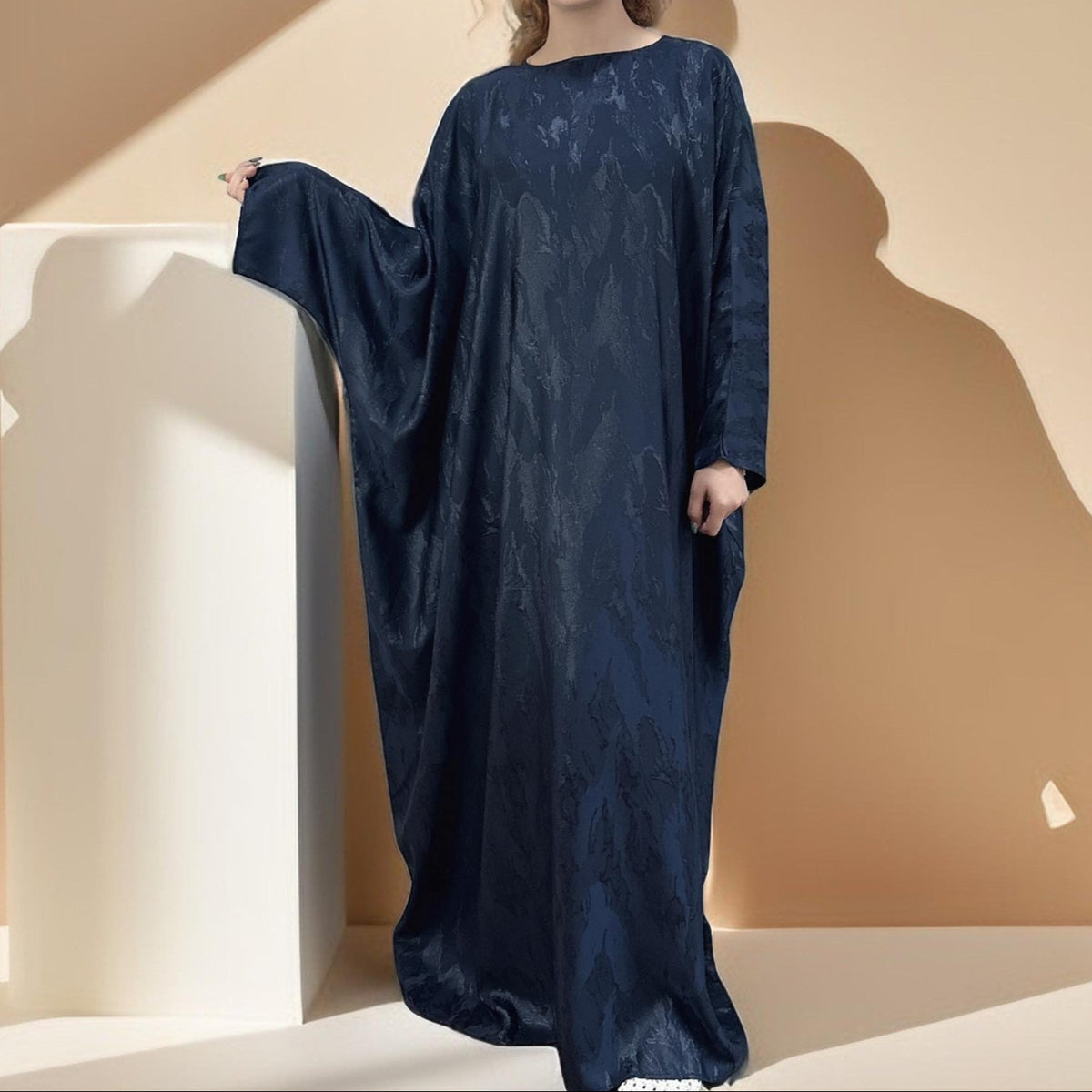 Alyaa Butterfly Satin Kaftan - Try Modest Limited
