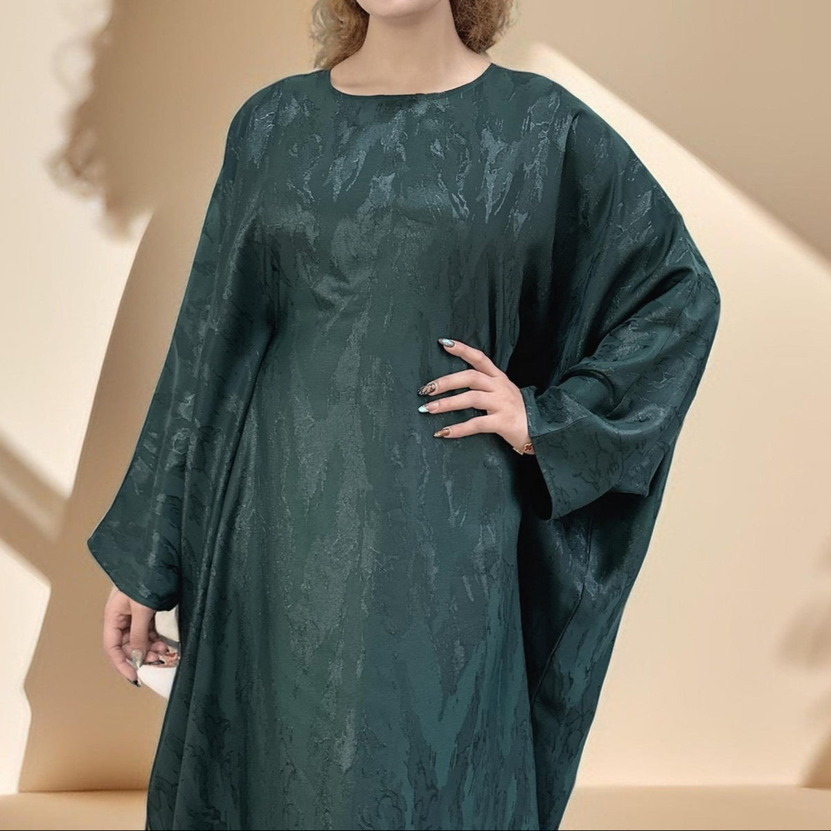 Alyaa Butterfly Satin Kaftan - Try Modest Limited