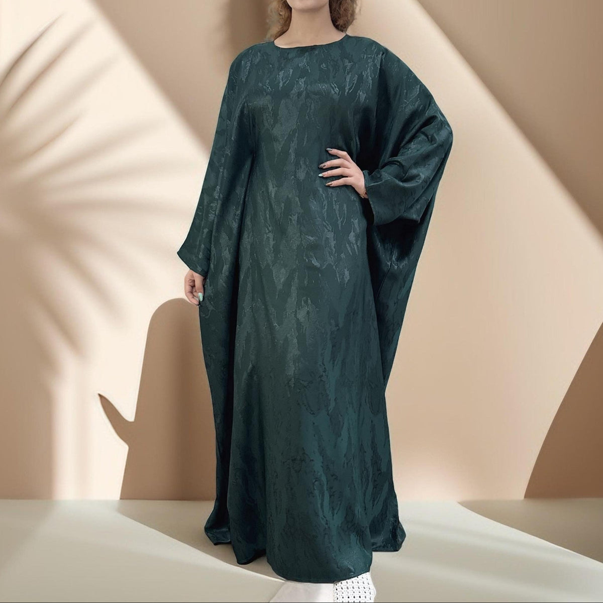 Alyaa Butterfly Satin Kaftan - Try Modest Limited