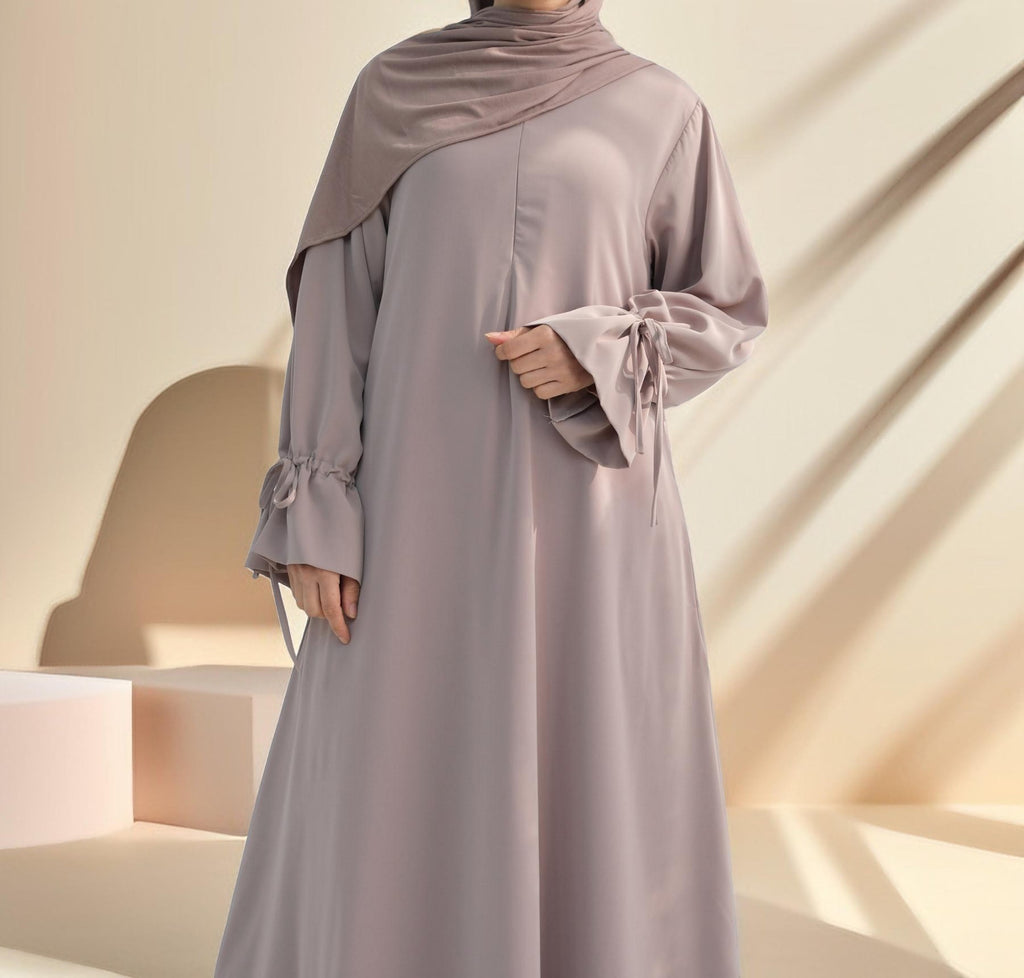 Amani Front Zipper Abaya with Ruffled Sleeves - Try Modest Limited