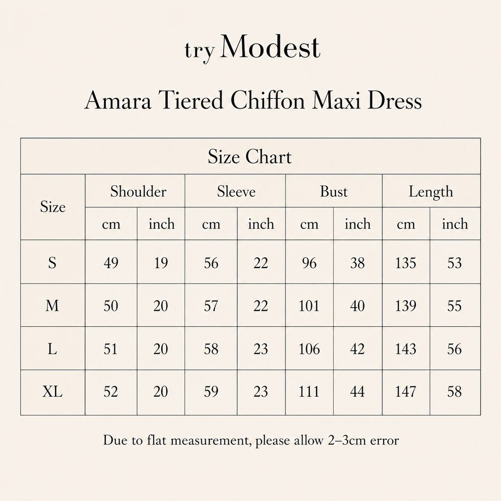 Amara Stufen-Chiffon-Maxikleid