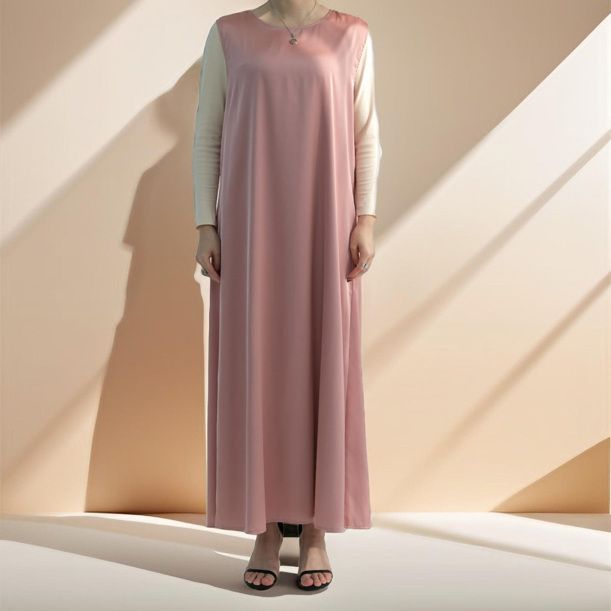 Amira:Embellished Abaya with Beaded Belt and Sleeves - Try Modest Limited