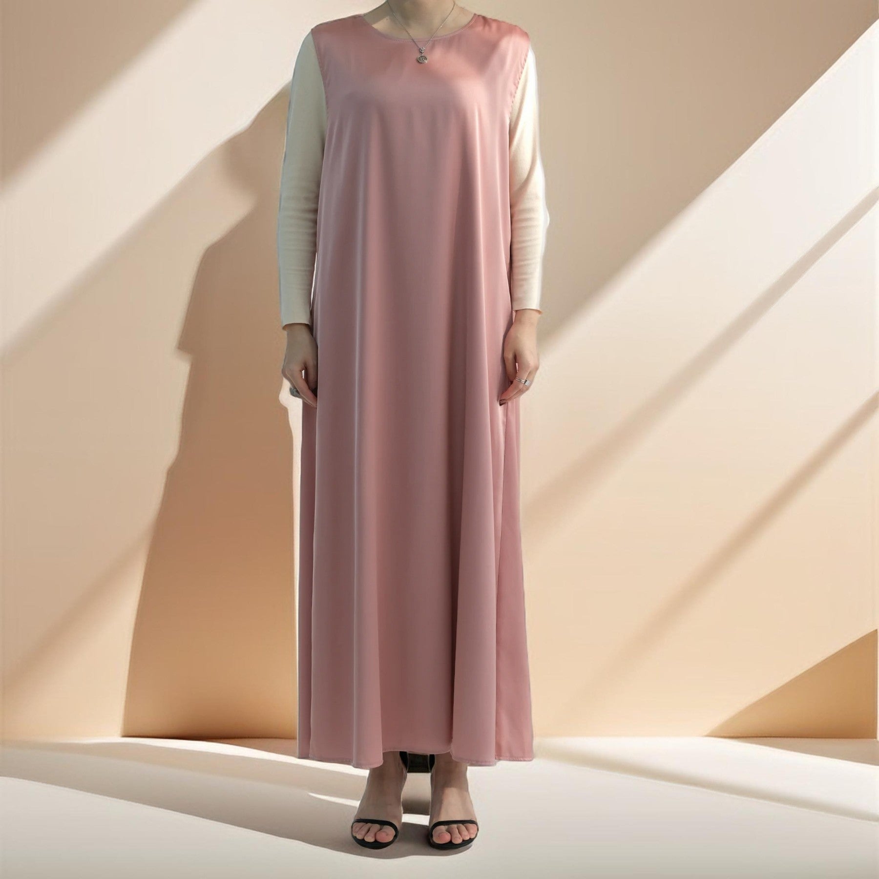 Amira:Embellished Abaya with Beaded Belt and Sleeves - Try Modest Limited 