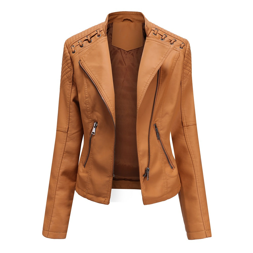 Amy slim fit women's leather jackets - Try Modest Limited
