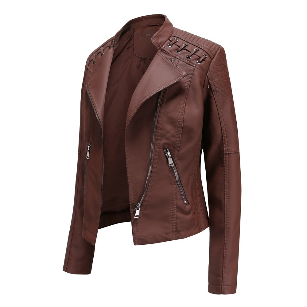 Amy slim fit women's leather jackets - Try Modest Limited