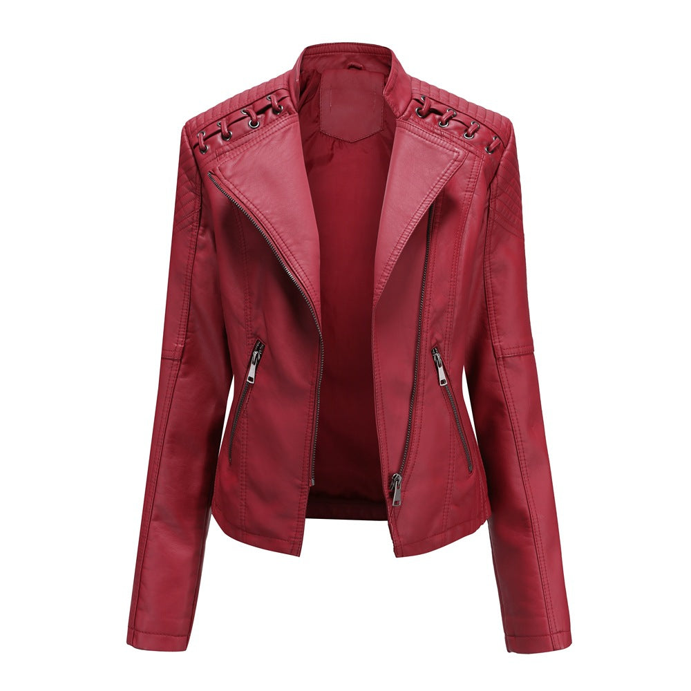 Amy slim fit women's leather jackets - Try Modest Limited