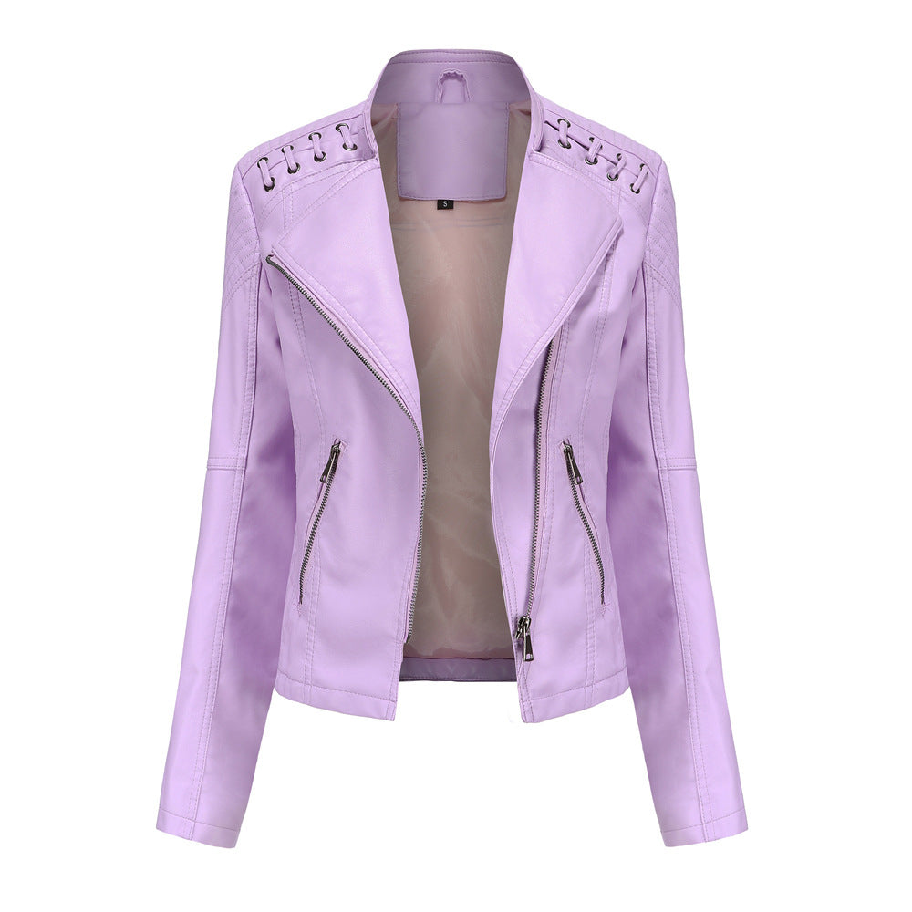 Amy slim fit women's leather jackets - Try Modest Limited