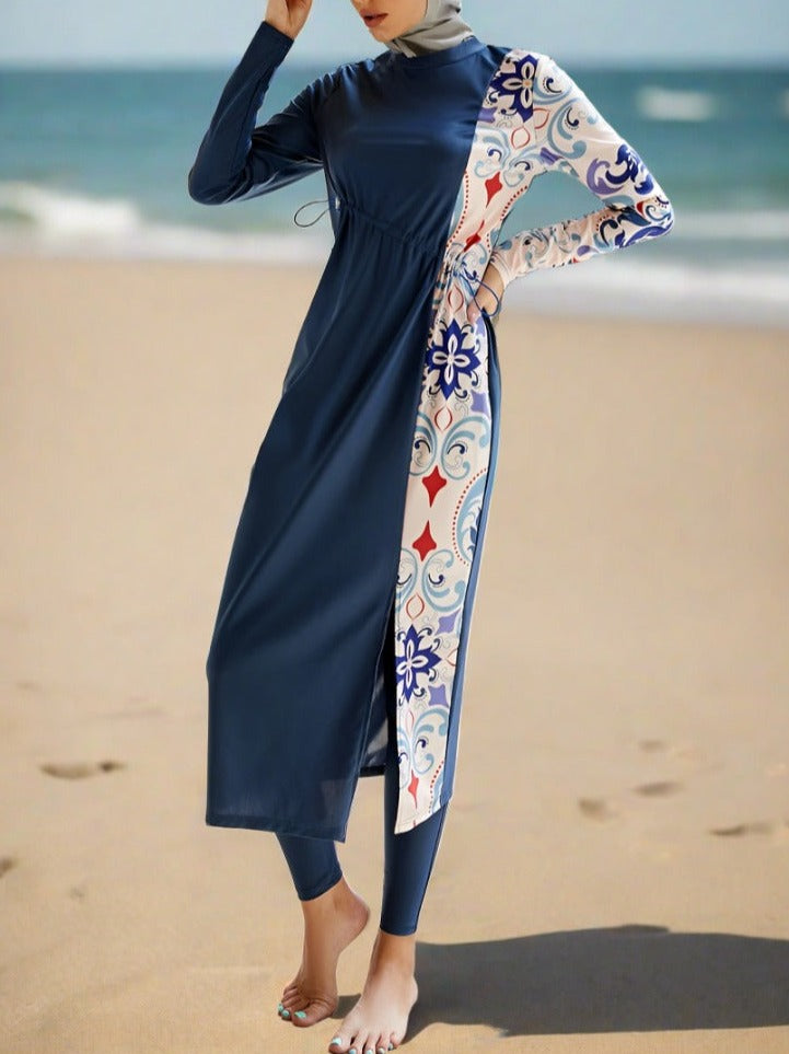 Aqua Modest: Stylish 3-Piece Burkini Swimsuit Set Try Modest